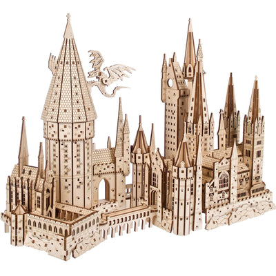 UGEARS Harry Potter Hogwarts Castle Building Blocks for Adults - Harry Potter Wooden Puzzle for Teens - 3D Jigsaw Puzzles for Adults - Harry Potter Castle Model