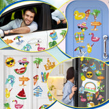 Tellegloww 24 Pcs Refrigerator Diamond Painting Magnets Sea Beach Diamond Art Magnets Kits Tropical Hawaiian Fridge Stickers for Adults Kids DIY Home Decor(Ball) Tellegloww