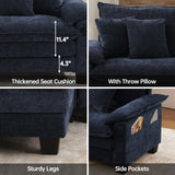 DURASPACE Modular Sectional Sofa 76.8'' Cloud Couch L Shaped Sectional Couches with Movable Ottoman, USB, Comfy Sectionals Sofa for Living Room DURASPACE