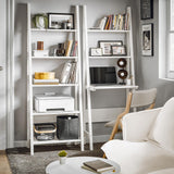 Haotian SoBuy Ladder Shelf Desk, Bookcase, Book Shelf, Leaning Desk with Shelves, Wall Shelf, White FRG60-W SoBuy