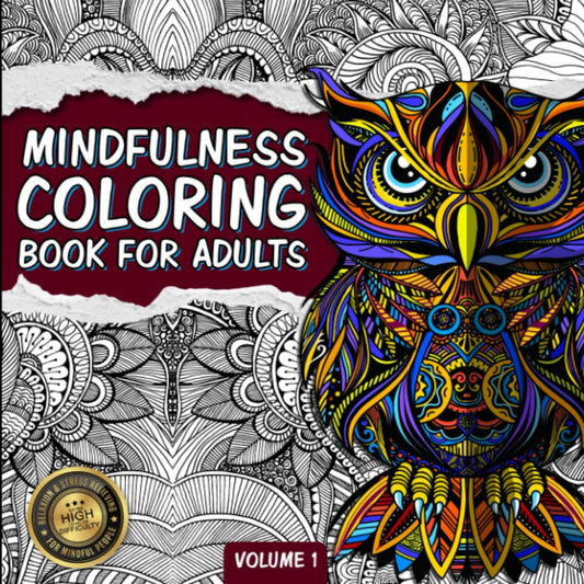 Mindfulness Coloring Book For Adults: Zen Coloring Book For Mindful People | Adult Coloring Book With Stress Relieving Designs Animals, Mandalas, ... Relaxion, Meditation (German Edition)