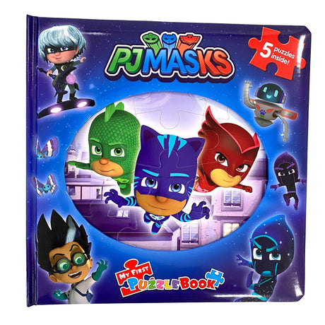 PJ Masks My First Puzzle Book - Jigsaw Puzzles for kids, 10-page board book, 5 puzzles to enjoy Phidal