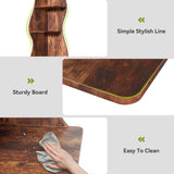 LITTLE TREE Small Corner Shelf, Modern 5-Tier Wall Corner Bookshelf, Stylish Bookcase Storage Rack for Small Space, Living Room, Bedroom LITTLE TREE