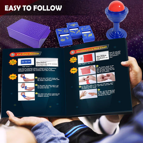 Heyzeibo Magic Tricks - Magic Kit Set with Magic Instruction for Kids, Christmas Birthday Gift Toys for Kids Ages 6 7 8 9 10 11 12 Year Old Heyzeibo