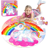 Jigsaw Puzzles for Kids Ages 4-6: Floor Puzzles for Kids Games 70 Pieces Large Toddler Educational Toys for Unicorn Activity Birthday Christmas Girls Boys Ages 3 4 5 6 7 8 9 10 Years Old Fikamd