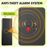 Greenvelly 10-14 Gun Safe for Rifles and Pistols, Quick Access Gun Safe with Adjustable Gun Rack and Keypad Lock, Lockable Gun Cabinets with Gun Safes Pockets for Home Rifles and Shotguns Greenvelly