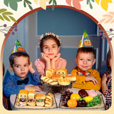 7 Pieces Woodland Cupcake Stand Set Includes 2 Wooden Cupcake Stand 1 Rustic Cake 4 Rectangle Serving Tray for Woodland Western Forest Camping Hunting Baby Shower Birthday Decorations(Woodland) Sawysine