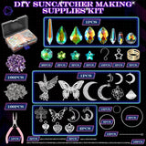 Geelin 400 pcs DIY Suncatchers Making Supplies Kit Art and Crafts for Adults Hanging Prism Sun Catcher with Crystal for Decorating Indoor Window Home Wedding Outdoor Garden Geelin