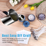 DINGPAI Candle Making Supplies, Complete Soy Candle Making Set Including Candle Make Pouring Pot, Candle Wicks, Wicks Sticker, 3-Hole Candle Wicks Holder, Natural Soy Wax and Spoon DINGPAI
