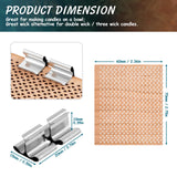 SWIGRANCE 6 Set Large Wood Candle Wick Grid Design Large Wooden Wick 2.7x2.4inch / 70x60mm (Width*Height), Natural Crackling Wood Wick Core with Iron Stands for Soy Candle Making Candles Supplies SWIGRANCE