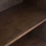 SIMPLIHOME Banting Bookcase - 66 inch Tall Solid Hardwood and Metal Bookshelf in Walnut Brown, Industrial Storage for Living Room, Study Room or Office with Open Shelves and Metal Frame SIMPLIHOME