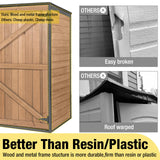 Aivituvin Outdoor Storage Cabinet Trash Can Storage Shed Upgraded with Metal Frame for Garbage Can, Gardening Tools and Accessories 50" L x 27.6" D x 41" H Aivituvin