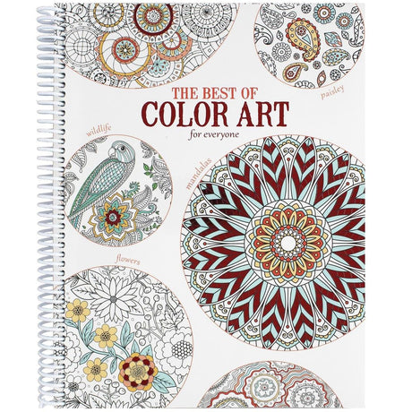Leisure Arts The Best Of Color Art For Everyone Adult Coloring Book For Women And Men, 8.5" X 10.75" - Over 90 Designs - Stress Relieving Adult Coloring Books LEISURE ARTS