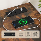 YITAHOME TV Stands for 65 inch TV Entertainment Center with 2 Industrial 4-Tier Bookshelves, LED TV Stands for Living Room, Modern Farmhouse TV Console Cabinet with Power Outlets, Rustic Brown YITAHOME