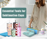 MiLefo Adjustable Tumbler Clamp, Cup Cradle for Crafting Tumblers, Sublimation Clamp Tool Suit for 20oz 30oz Cups, Tumbler Wrap Clamp for Stanley Tumblers, Tumbler Holder CUPTURNER