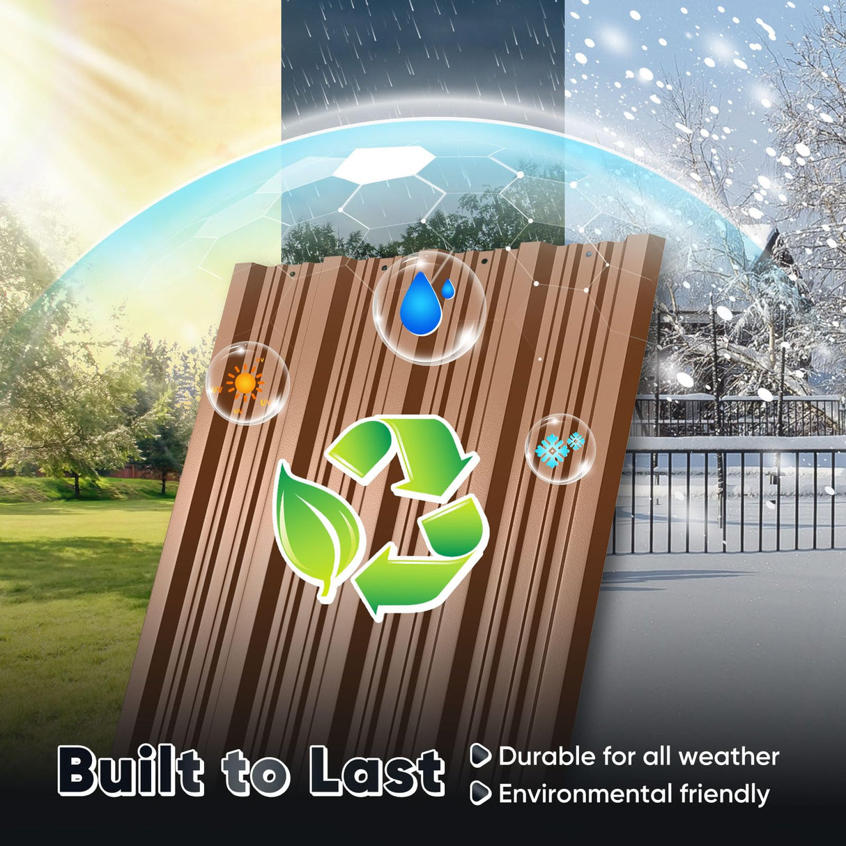 Quictent 5X3 FT Heavy Duty Outdoor Metal Storage Shed,Lockable Garden Shed with Rotating Roof, Waterproof Shed for Bike Storage, Tool Storage, Temporary Storage,Brown(5.5X2.8 FT Base, No Floor) Quictent