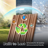 Quictent 5X3 FT Heavy Duty Outdoor Metal Storage Shed,Lockable Garden Shed with Rotating Roof, Waterproof Shed for Bike Storage, Tool Storage, Temporary Storage,Brown(5.5X2.8 FT Base, No Floor) Quictent