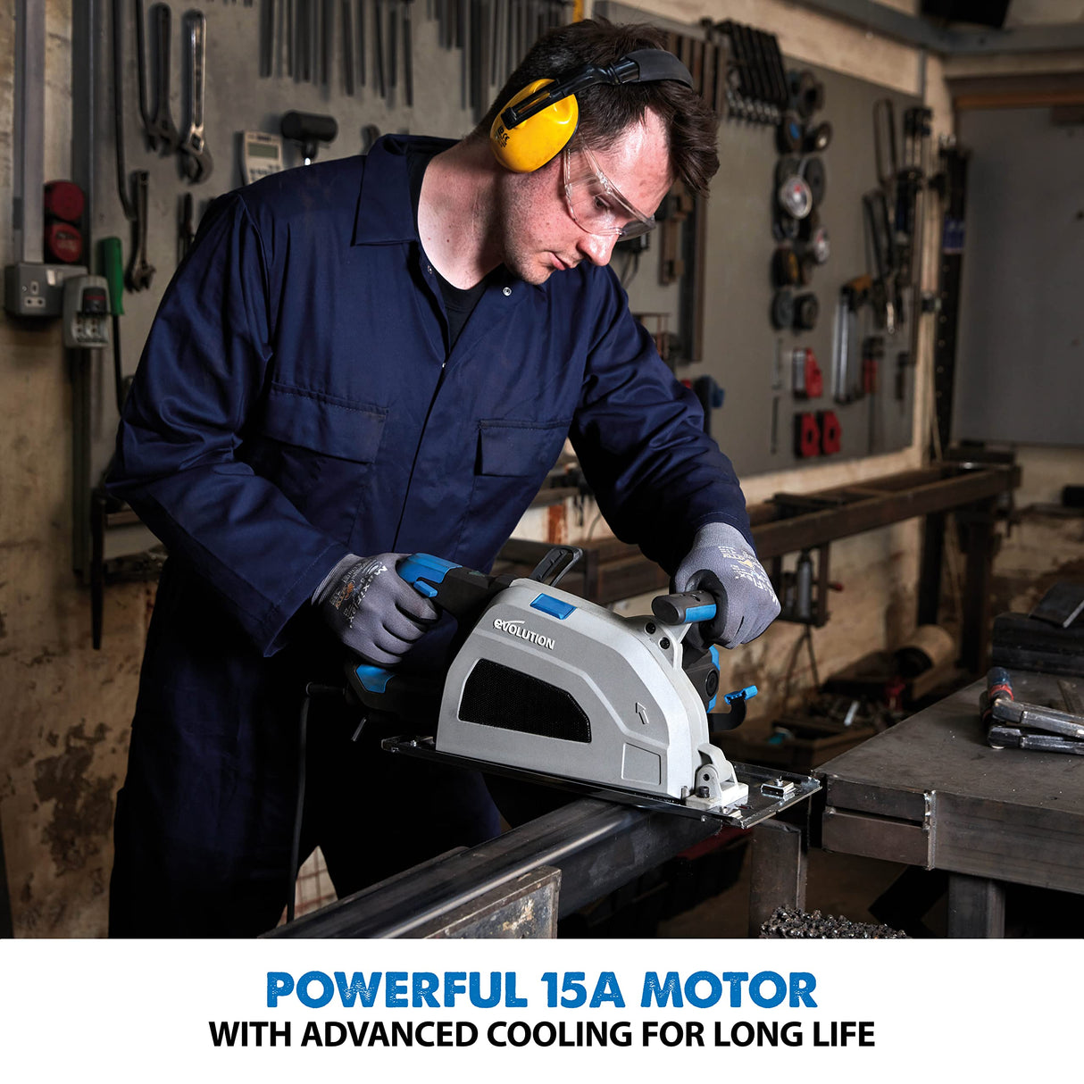 Evolution S210CCS 8-1/4" Heavy Duty Metal Cutting Circular Saw with Chip Collection Evolution