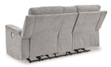 Signature Design by Ashley Barnsana Minimalist Power Reclining Loveseat with Console and USB Charging Ports, Light Gray Signature Design by Ashley
