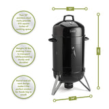 Cuisinart COS-118, Vertical Charcoal Smoker, 18" Cuisinart