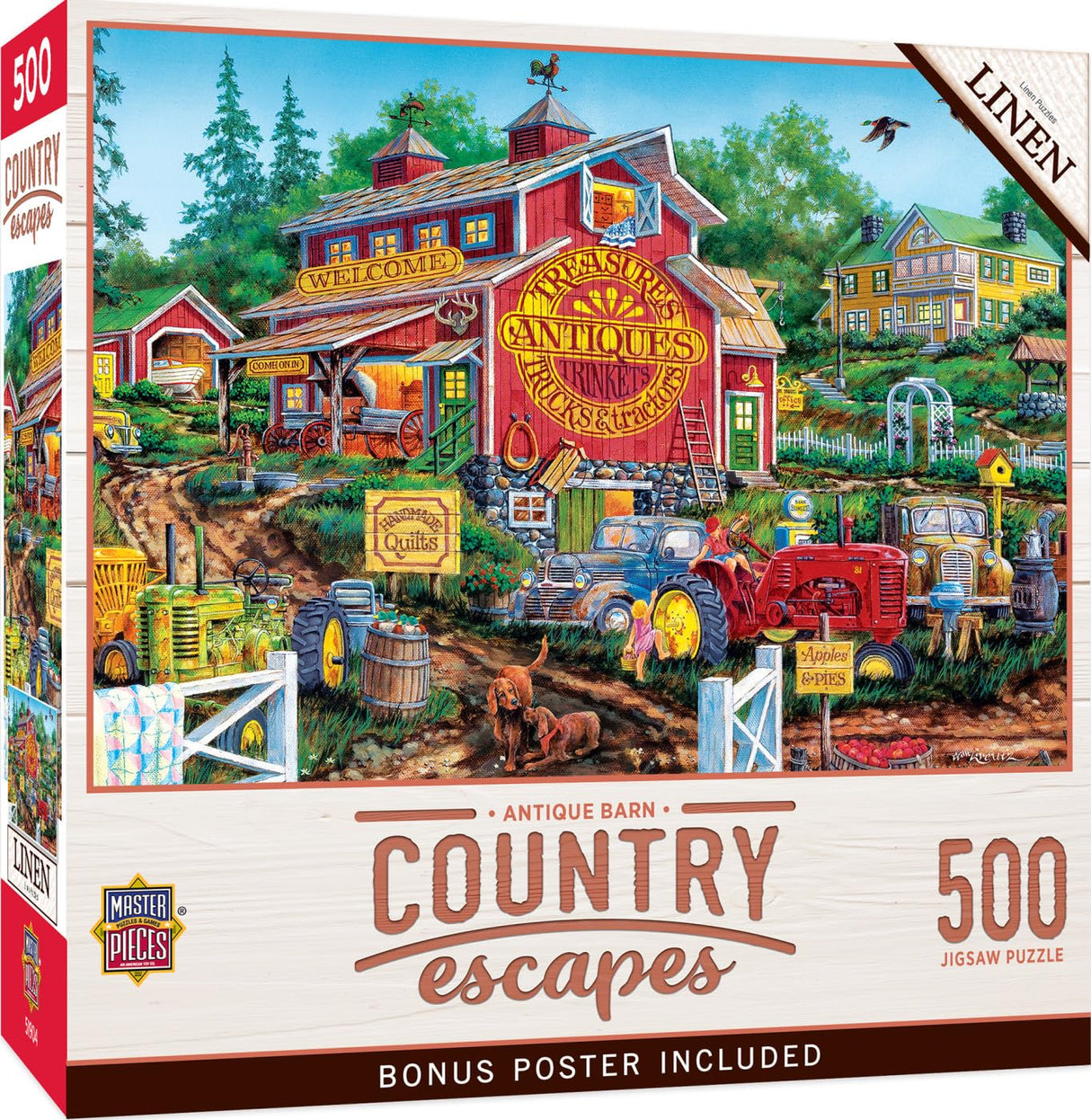 Masterpieces 550 Piece Jigsaw Puzzle For Adults, Family, Or Kids - Antique Barn - 18"x24" Masterpieces