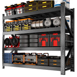 63" W Heavy Duty Garage Shelving, 6000LBS Garage Storage Shelves Industrial Shelving Unit, 5 Tier Adjustable Metal Shelving for Basement, Shop, Warehouse, 63" W x 24" D x 63" H Umeiga