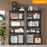 OS MOTOR 72" Storage Shelving Unit, Heavy Duty 5-Tier Adjustable Metal Rack, Standing Utility Shelves for Garage, Basement, Pantry, Kitchen, Warehouse, 3000 lbs Capacity, 72" H x 35" W x 16" D, Black OS MOTOR