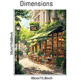 Mrnsiet Paint by Numbers Kit for Adults, Easy Street Cafe Adult Paint by Number Kits on Canvas, Spring Scene DIY Acrylic Oil Number Painting Kits for Home Wall Decor Gift 16x20 Inch Mrnsiet