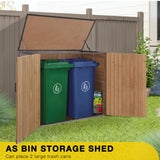 Aivituvin Outdoor Storage Shed Upgraded with Strong Metal Frame Horizontal Storage Cabinet for Trash Cans and Yard Tools 4.2 ft. x 2.3 ft. Aivituvin