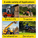 Universal Tractor Seat, Forklift seat with Headrests Replacement, Lawn Mower for Excavator Backhoe Dozer Skid Loader, Adjustable Angle Back (Black, 16.5x18.5x18.9in) Jueraori