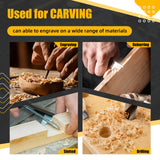 Caelum 10 Pcs HSS Router Carbide Engraving Bits, 1/8"(3mm) Shank, Milling Cutter Bit Set, Rotary Tools Set, for Dremel Tool Accessories, Tools for DIY Woodworking, Edge Grooving, Drilling, Trimming CAELUM