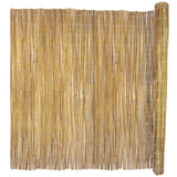 Jollybower 4ft x 8ft x 0.4" D Natural Bamboo Fence, Outdoor Rolled Bamboo Fencing, Decorative Bamboo Privacy Screen for Garden Backyard Balcony Jollybower