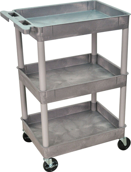 LUXOR STC111-G Tub Cart - Three Shelves Luxor