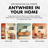 Customizable Family Name Concealment Shelf - Handcrafted Hidden Gun Safe with Magnetic Lock - Quick Access Gun Concealment Decor - Custom, Laser Engraved Wood Gun Cabinet By Bellewood Designs Bellewood Designs