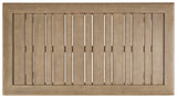 Signature Design by Ashley Gerianne Outdoor Rectangular Eucalyptus Wood Slat Top Coffee Table, Beige Signature Design by Ashley
