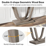 Tribesigns Farmhouse Console Table, 55 Inch Wood Sofa Table Entryway Table, Modern Narrow Hallway Tables Foyer Tables for Entryway, Living Room, Light Grey Tribesigns