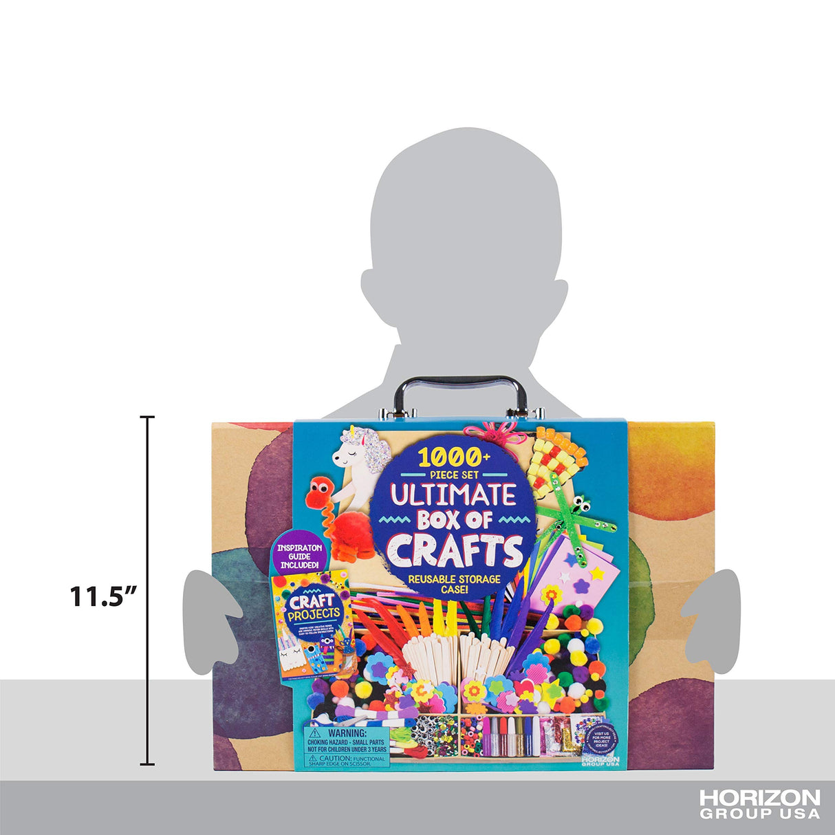 Made By Me Ultimate Craft Box, Art & Craft Activities 1000 Piece Set, Storage Case, Great for Preschool Arts & Crafts, Adult & Group Projects, Craft Box for Kids Girls & Boys Made By Me