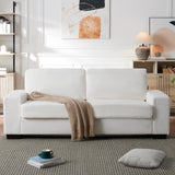FiveWillowise 79" Loveseat Sofa for Living Room, Modern Comfy Couch with Charging Ports and Solid Wood Legs, Small Couch Sofa for Small Space,Apartment,Bedroom,Livingroom,White FiveWillowise