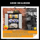 Greenvelly Metal Storage Cabinet,36” Lockable Storage Cabinet with Doors and Adjustable Shelves, Steel Locking File Cabinet for Garage,Home,School,Pantry(Black Grey) Greenvelly