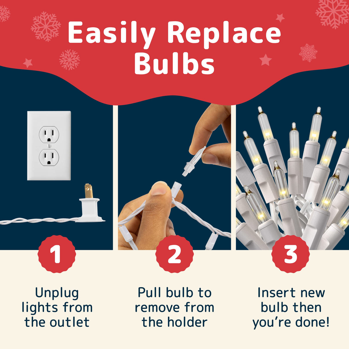 PREXTEX White Christmas Lights 100 Count - Incandescent Clear Warm White String Lights on White Wire - 20 ft Xmas Tree Lights for Indoor or Outdoor Decorations PREXTEX