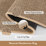 Lahome Farmhouse Carpet Runners for Hallway 6ft, 2x6 Washable Runner Rug Non Slip for Entryway Indoor, Neutral Non Shedding Kitchen Mats for Floor Entry Bathroom, Beige Lahome