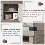 Farmhouse 8 Drawer Dresser for Bedroom with Adjustable Shelf, Wood Long Chest of Drawers with Thick Plank Styling, Rustic Large Closet Dresser for Bedroom, Living Room, Light Rustic Oak Color RedLemon