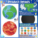 Saysurey 16 Pcs Diamond Art Magnet Kits Diamond Painting Refrigerator Magnets DIY for Adults Crafts Painting Stickers Kits for Gifts Home Decor (Planet) Saysurey