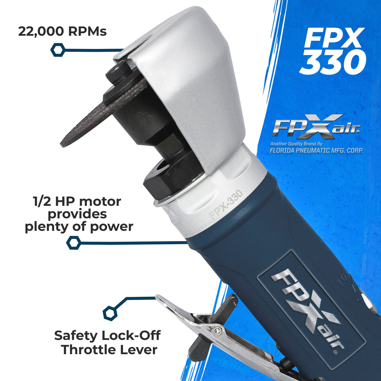 FPXAIR 3" Composite Cut-Off Tool: FPX-330, Pneumatic Cutting Tools, Automotive Tools FPXAIR