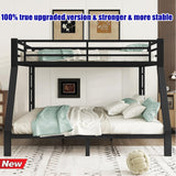 SIGONE Stronger & Safer Steel Bunk Bed Queen Over King Size, Metal King Bunk Bed with Reinforced Legs and Ladder (Easier to Assemble) (Queen Over King) SIGONE