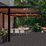 Plastic Interlocking Deck Tiles Outdoor All Weather Waterproof 12 PCS 12"x12" Flooring Deck Tiles Patio Floor Tile for Pool Balcony Backyard Porch, Coffee SAILARY