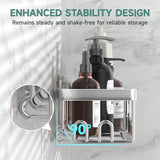 Veken Shower Caddy 6-Pack, Family Choice Award Winner, Large Wall Mounted Shower Rack, Bathroom Shelves Over Toilet, Organizer Storage Accessories with Soap Dish & Toothbrush Holder, Silver Veken