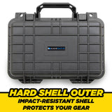 CASEMATIX Hard Gun Case for Pistols - TSA Approved Waterproof & Shockproof Gun Cases for Pistols, Compact 9mm Gun Case for Carrying Handgun with Scope and Accessories CASEMATIX