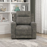 Lexicon Manual Recliner Chair, Textured Microfiber Reclining Sofa Chair, Home Theater Seating, Wall Hugger, Track Arms, Manual Recliner for Living Room/Office/Apartment, Easy Assembly, Brown Lexicon