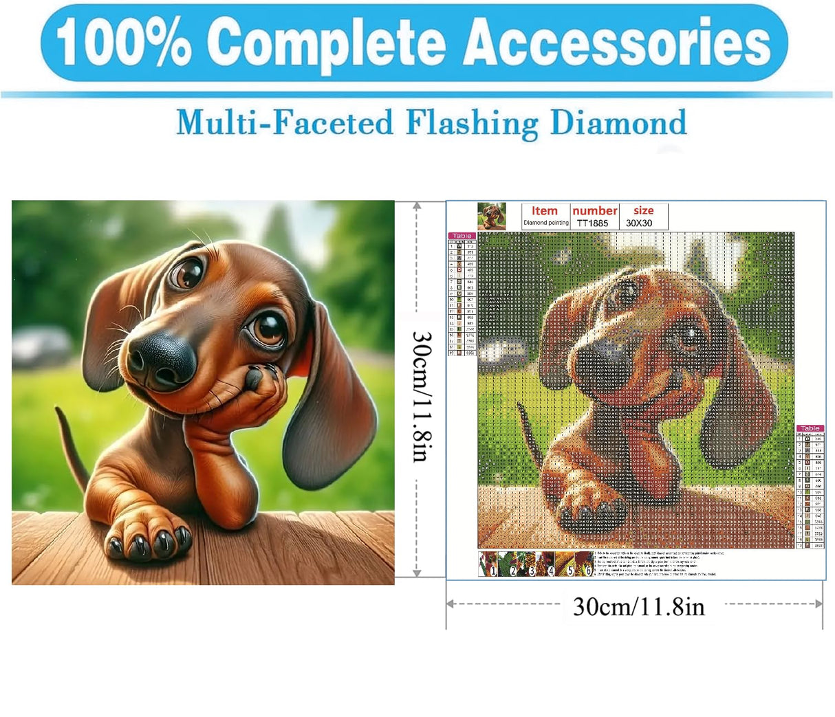 MOMDEDP Diamond Painting Kits for Adults DIY 5D Diamond Art Paint with Round Diamonds Full Dril Gem Dog Art Painting Kit for Beginners Home Wall Decor Gifts 12x12inch MOMDEDP